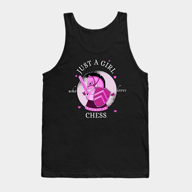 Just A Girl Who Loves Chess Tank Top by Dogefellas